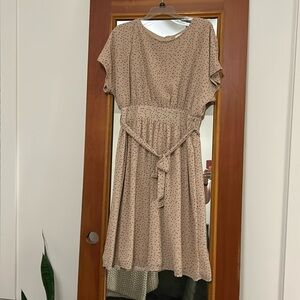 Tan dress with black spots